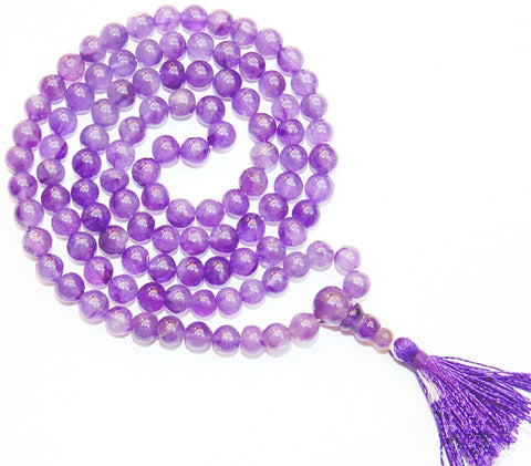 Amethyst Buddhist style mala