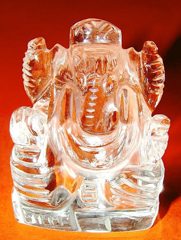 Crystal Ganesha for Wealth , Goodluck , Business and Prosperity 20 - 25 grams