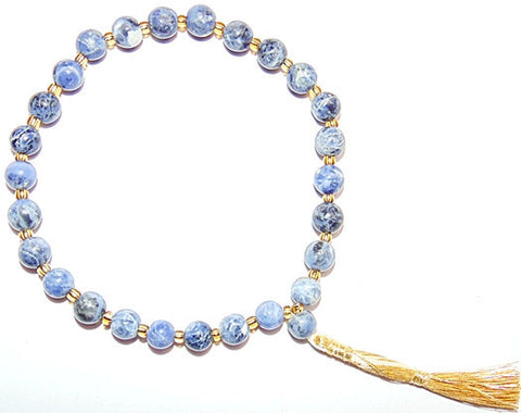 Sodalite Wrist mala of 27+1 beads