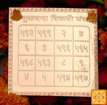 Sri Mukadma vijayi yantra on copper plate