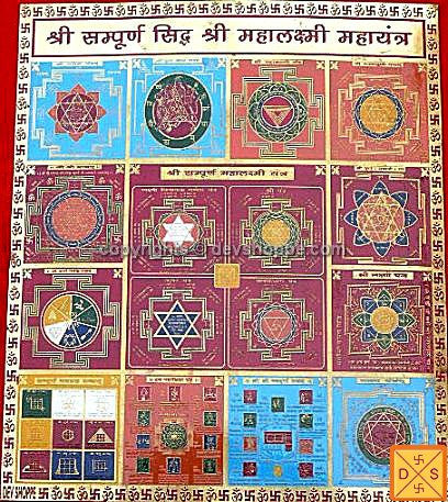 Sri Sampurn Mahalakshmi yantra for wealth and prosperity