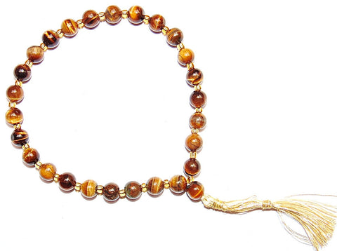 Tiger eye wrist mala 27+1 beads