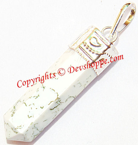 Tree Agate pendant in White metal