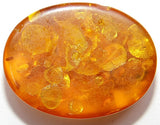 Amber gemstone backside