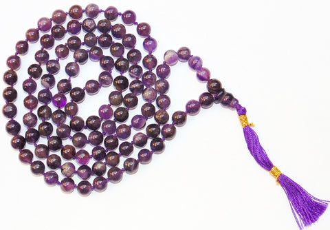 Amethyst beads for meditation
