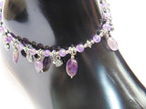 Amethyst Anklet - made up from Amethyst beads