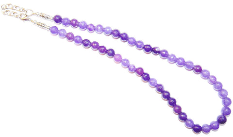 Amethyst necklace made from high quality faceted beads