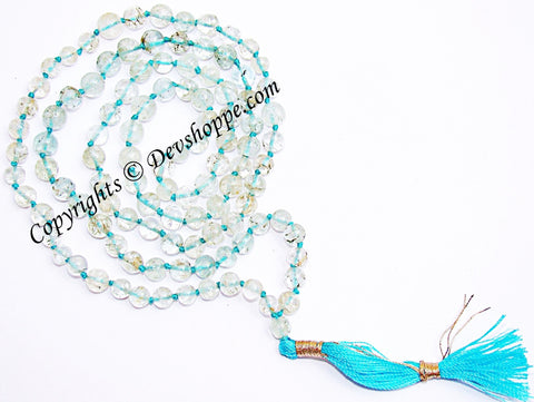 Aquamarine mala for courage,peace and purification