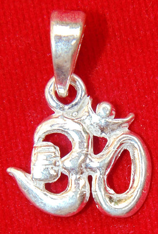 Pure Silver Om (Aum ) with Shivlinga pendant - Hindu auspicious symbol