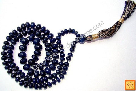 Blue Sapphire mala to remove Saturn's ill effects and for relief during Sade sati
