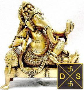 Lord Ganesha reading book