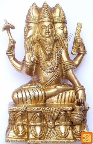 Lord Brahma brass idol - Rare and hard to find