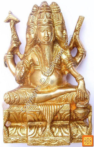 Lord Brahma brass idol