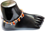 Carnelian Anklet - made up from Carnelian beads