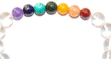 Chakra beads with high quality sphatik beads