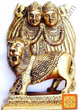 Brass Goddess Chamunda idol