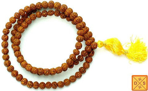 Chikna Rudraksha mala 8 mm sized beads