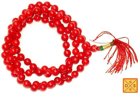 Red Coral mala for energy and prosperity