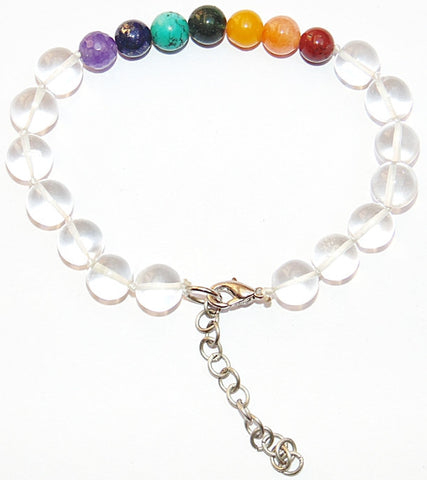 Crystal and Chakra beads bracelet