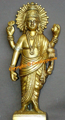 Sri Dhanvantri brass idol ( small size)