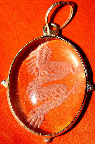 Feng Shui Dragon pendant in Crystal