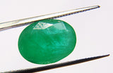 Backside Natural Columbian emerald 