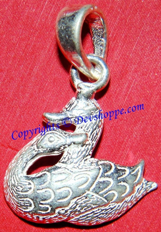 Feng shui Mandarin ducks silver pendant