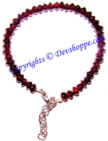 Red Garnet Bracelet Tyre shaped beads