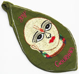 Sri Gouranga Gomukhi japa mala bag - Green