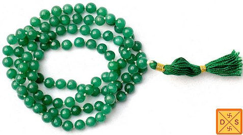 Green hakik (agate)mala to get rid of negative energy and negative thoughts