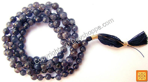 Iolite mala for Spiritual growth and healing