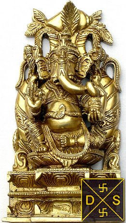 Lord Ganesha idol with kalash on back