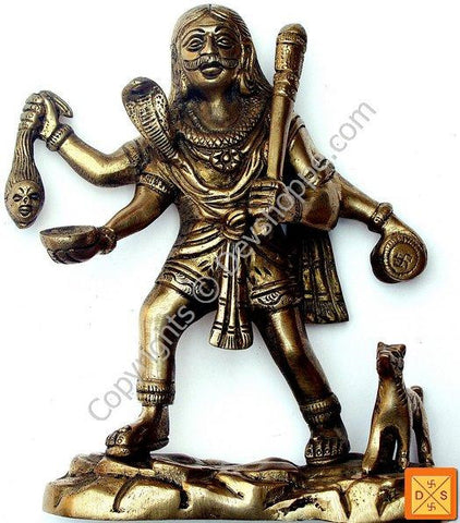 Sri Kal (Kaal) Bhairav (Bhairavar) idol in Panchdhatu