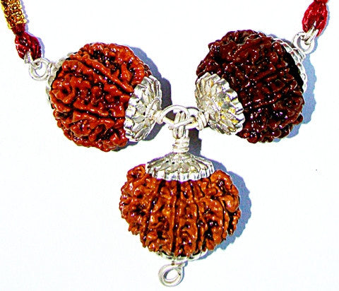 Lakshmi Ganesha Rudraksha Pendant for Wealth and Prosperity