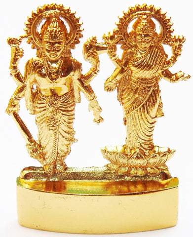 Set of ten small Vishnu Lakshmi idols for gifting purpose