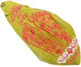 Lotus feet of Sri Krishna Gomukhi japa mala bag - Green