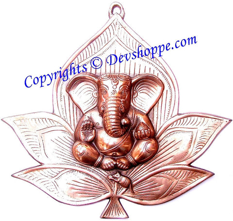 Ganesha on flower wall hanging