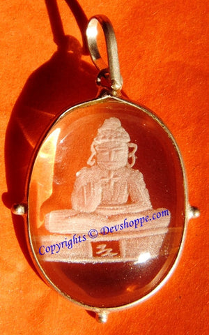 Lord Mahavir (Mahavira) pendant in Crystal