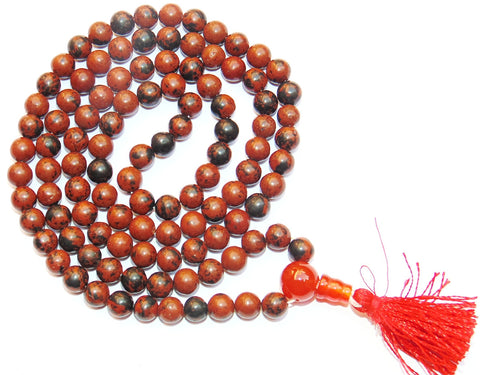 Mahogany Obsidian Buddhist Style mala to get rid of Negative energies