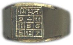 Mithun (Gemini) Rashi / Rasi / Zodiac brass ring