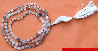 Moonstone mala of mixed color beads