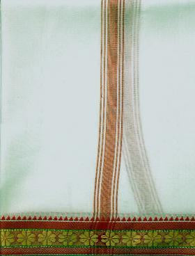 Off White coloured Puja dhoti