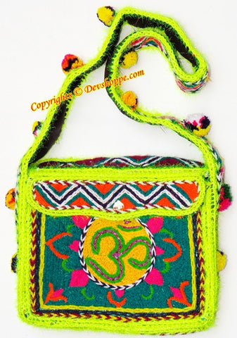Aum (Om) woolen Shoulder (jhola) bag ~ Design 2