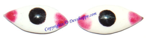 Pair of eyes (Netr , Nayan ) to use on God idols and Shaligrama 3 cms