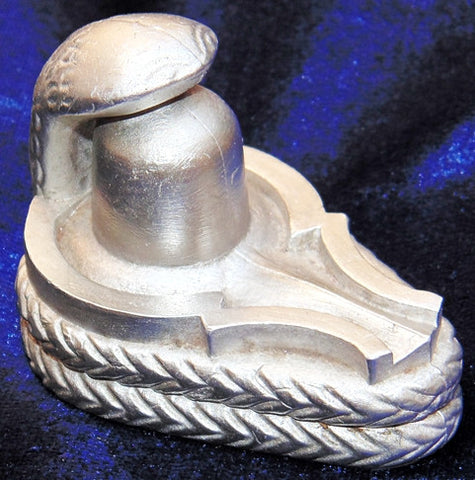 Parad Shivling / Parad Shivlingam with Naag 350 gms ( 2 inch)