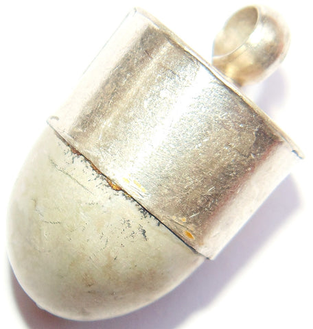 Parad Oval shaped Shivlingam silver pendant