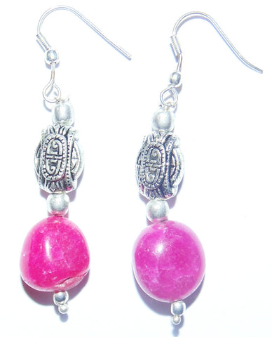 Pink Jade earrings