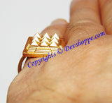 Pyramid brass ring