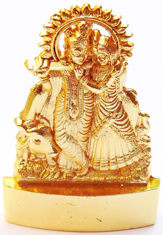 Set of ten small Radha Krishna idols for gifting purpose