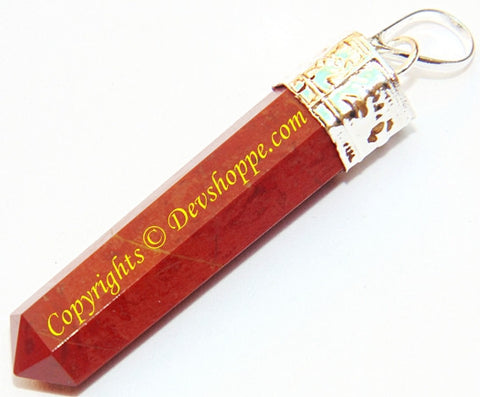 Red Jasper Pencil shaped pendant